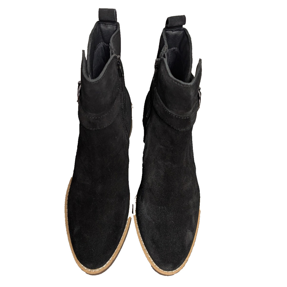 Vintage Foundry Co Leather Boots Womens 8 Artemisia Black Bootie Buckle Western - Picture 6 of 15
